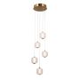 Italux Ganti PND-34362-5-HBR-OPAL Závesná lampa 5x12W/LED 3000K 1300lm IP20