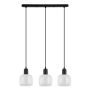 Italux LAMEZIA PND-67594-3-BK+CL Závesná lampa 3x40W/E27 IP20