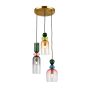Italux Manso PND-37462-3A-MC-GD Závesná lampa 3x40W/E14 IP20