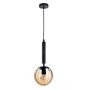 Italux RAVENA PND-2324-1 BK+AMB Závesná lampa 1x10W/E27 IP20