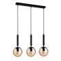 Italux RAVENA PND-2324-3L BK+AMB Závesná lampa 3x10W/E27 IP20