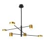 Italux REMDAL PND-16374-6-BK-GD-4K Závesná lampa 36W/LED 4000K 2700LM IP20