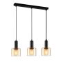 Italux SANTIA PND-65342-3-BK+AMB Závesná lampa 3x40W/E27 IP20