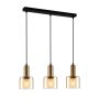 Italux SANTIA PND-65342-3-BRO+AMB Závesná lampa 3x40W/E27 IP20