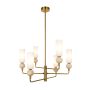 Italux Santos PND-95331-6-BRSS Stropná lampa 6x40W/G9 IP20