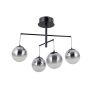 Italux Velada PND-34381-4-BK Závesná lampa 4x20W/LED 3000K 1810lm IP20