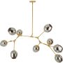 Step Into Design MODERN ORCHID ST-1232-9 gold smoky Stropná lampa 9x60W/E27 IP20
