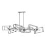 Quintiesse ENSEMBLE QN-ENSEMBLE6-PN Závesná lampa 6x60W/E27