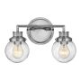 Quintiesse POPPY QN-POPPY2-PC-BATH Stena svietidlo 2x60W/E27 IP44