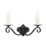 Elstead Lighting RECTORY RY2A-BLACK Stena svietidlo 2x60W/E14