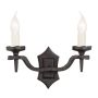 Elstead Lighting RECTORY RY2B-BLACK Stena svietidlo 2x60W/E14
