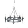 Elstead Lighting SAXON SAX5-BLK-SIL Žiarovka 5x60W/E14