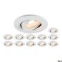SLV UNIVERSAL DOWNLIGHT 1007274 Vstavané downlight svetlo 1x8W/LED 2700K|3000K|4000K|6500K 560lm|610lm|680lm|640lm IP20