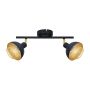 Italux Savio SPL-27357-2-BK-GD Bodové svetlo 2x40W/E14 IP20