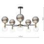 Dar Lighting Takara TAK2354-03-24 Stropná lampa 10x20w/g9 ip20