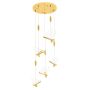 King Home BUTTERFLY DISC XCP8737-5.GOLD Závesná lampa 5x11W/LED 3000K 4400LM IP20