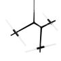 King Home CANDELABR XCP8053-6.BLACK Závesná lampa 5x3,5W/G9 IP20