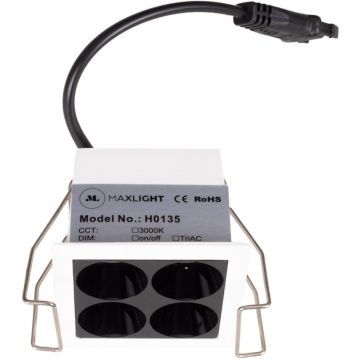 Maxlight X-LINE H0135 Vstavané downlight svetlo 4x5w/led 3000k 350lm ip20