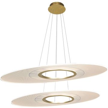 Altavola Design Eclipse LA116/P2_97_3k_gold Závesná lampa 2x48W/LED 3000K 2880lm IP20