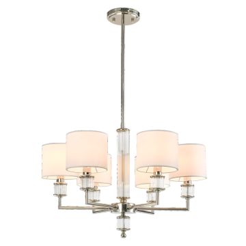 Cosmolight SUTTON P06446NI-WH Stropná lampa 6x40W/E14 ip20