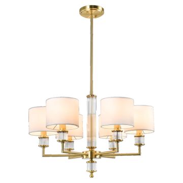 Cosmolight SUTTON P06692BR-WH Stropná lampa 6x40W/E14 ip20