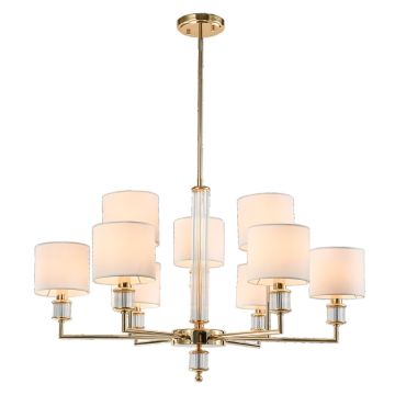 Cosmolight SUTTON P09378AU-WH Stropná lampa 9x40W/E14 ip20