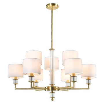 Cosmolight SUTTON P09685BR-WH Stropná lampa 9x40W/E14 ip20
