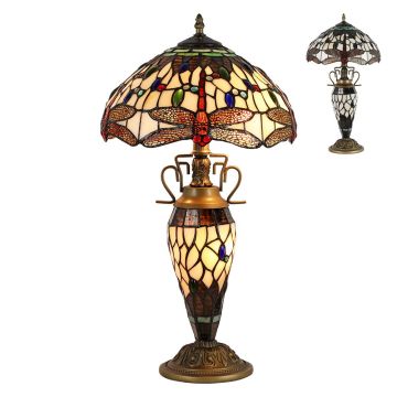 Prezent TIFFANY XXII. 1710 Stolná lampa 2x60W/E27|1x7W/E14 IP20