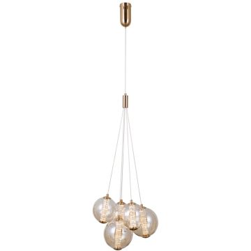 Italux Butero PND-34359-5-HBR-AMB Závesná lampa 5x20W/LED 3000K 1830lm IP20
