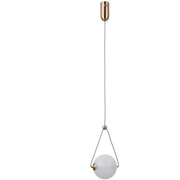 Italux Rastia PND-34361-S-HBR-OPAL Závesná lampa 1x6W/LED 3000K 650lm IP20