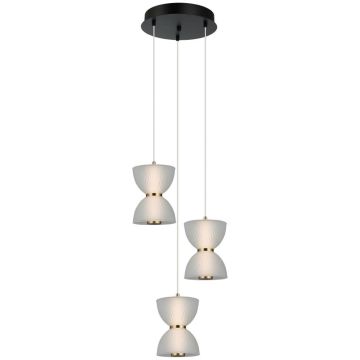 Italux Tica PND-83949-3-BK Závesná lampa 1x22W/LED 3000K 950lm IP20