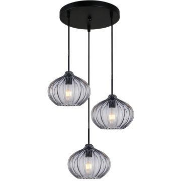Italux Pansol PND-2940-3AS-BK-SG2 Závesná lampa 3x40W/E27 IP20