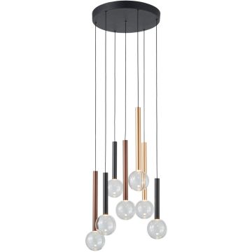 Italux Alinos PND-24019-7A-BK Závesná lampa 7x28W/LED 3000K 2205lm IP20