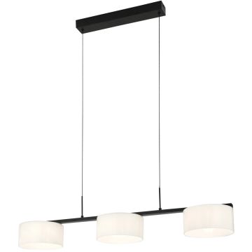 Italux Austis PND-02836-3-BK Závesná lampa 1x24W/LED 3000K/4000K/6000K 3700lm IP20