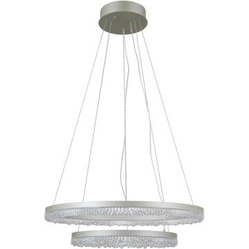 Italux Barlo PND-34526-2L-SILV Závesná lampa 2x36W/LED 3000K/4000K/6000K IP20
