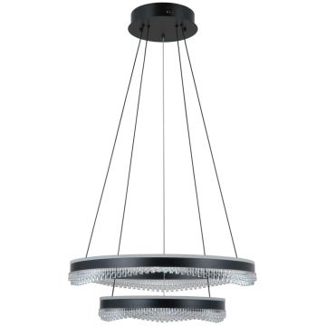 Italux Morte PND-34535-2L-BK Závesná lampa 2x70W/LED 3000K/4000K/6000K 4900lm IP20
