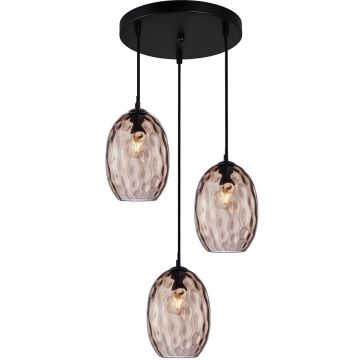 Italux Novala PND-3031-3A-BK-CF Závesná lampa 3x40W/E27 IP20