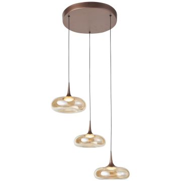 Italux Tenele PND-24028-3A-COPP Závesná lampa 3x21W/LED 3000K 1300lm IP20
