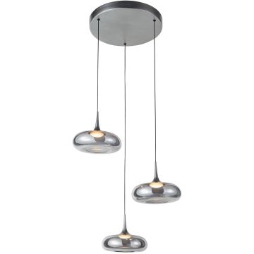 Italux Tenele PND-24028-3A-SILV Závesná lampa 3x21W/LED 3000K 1300lm IP20