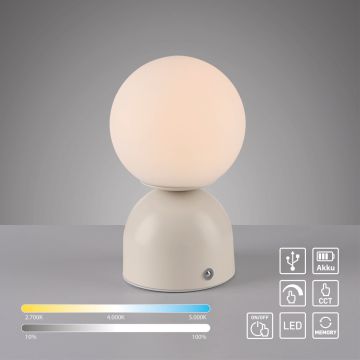 Paul Neuhaus RUDI 19218-39 Stolná lampa 1x1,2W/LED 3000-6000k 90lm ip20