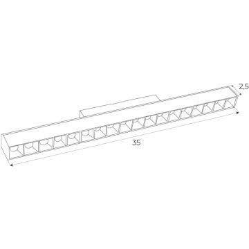 Maxlight MAX M0005D Koľajnicový reflektor 1x18w/led 3000k 1304lm ip20