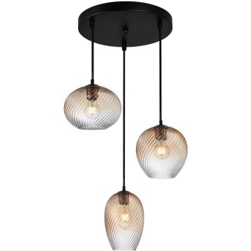 Italux Alias PND-3672-3A-BRO-AMB Závesná lampa 3x40W/E27 IP20