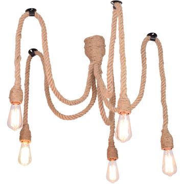 Polux ROPE 312921 Závesná lampa 5x12W LED/E27 IP20