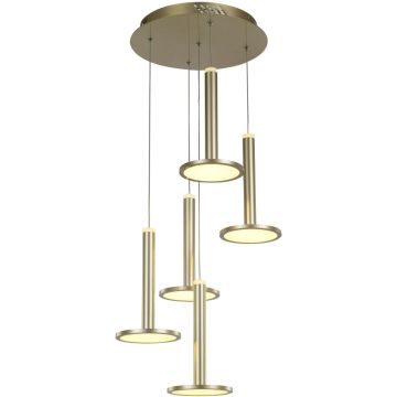 Italux Oliver MD17033012-5A GOLD Závesná lampa 5x60W/LED 3000K 3360lm IP20