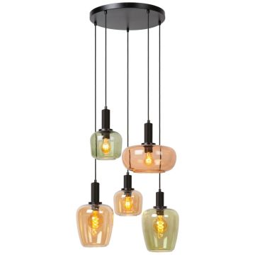 Lucide ILONA 45408/15/99 Závesná lampa 5x40w/e27 ip20