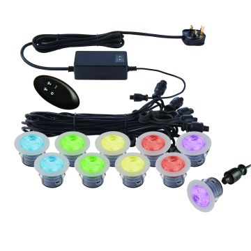 Endon IKONPRO 59138 Vjazdová lampa 10x1.5W/SMD 5050 RGB IP67
