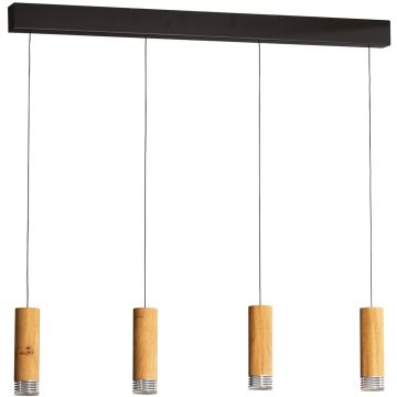 Fischer&Honsel SHINE-WOOD 61132 Závesná lampa 4x5,26w/led 2700k 2552lm ip20