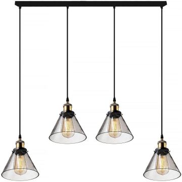 Altavola Design NEW YORK LOFT LA034/CL4_smoky Závesná lampa 4x40W/E27 IP20