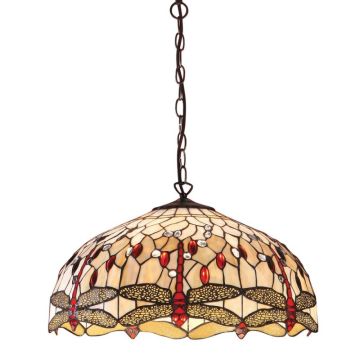 Endon DRAGONFLY BEIGE 64079 Závesná lampa 3x60W/E27 IP20