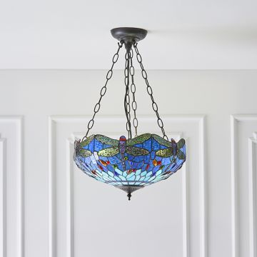Endon DRAGONFLY BLUE 64075 Závesná lampa 3x60W/E27 IP20
